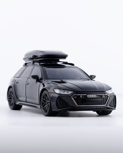 Audi RS6 Avant Diecast Black Car 1:24 Scale - Ignition Prime