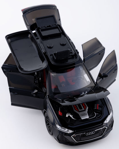 Audi RS6 Avant Diecast Black Car 1:24 Scale - Ignition Prime
