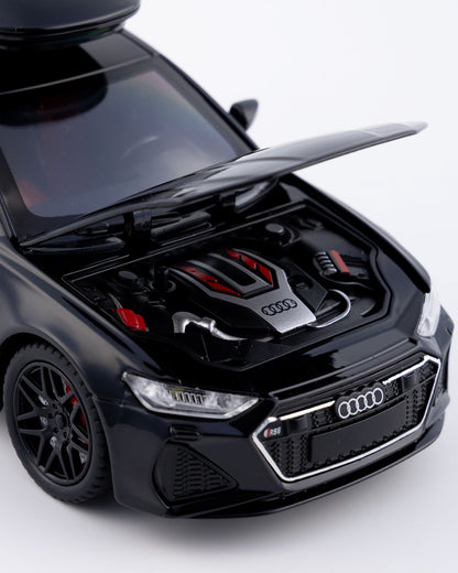 Audi RS6 Avant Diecast Black Car 1:24 Scale - Ignition Prime