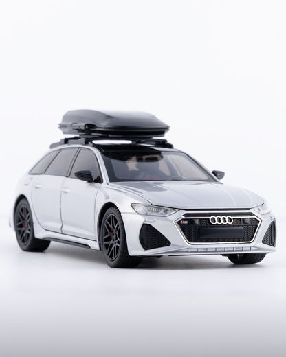 Audi RS6 Avant Diecast White Car 1:24 Scale - Ignition Prime