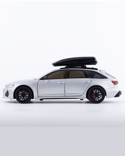 Audi RS6 Avant Diecast White Car 1:24 Scale - Ignition Prime