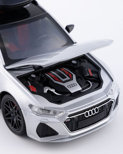 Audi RS6 Avant Diecast White Car 1:24 Scale - Ignition Prime