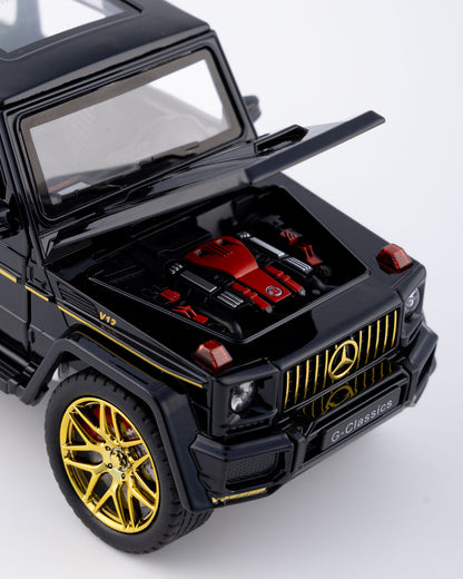 Mercedes-Benz G63 AMG V12 G-Class Diecast Black Car 1:24 Scale - Ignition Prime