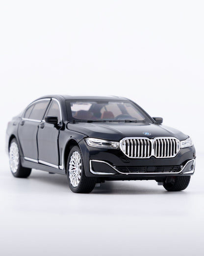 BMW 760Li V12 Sedan Diecast Black Car 1:24 Scale - Ignition Prime