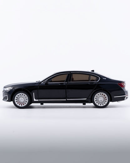 BMW 760Li V12 Sedan Diecast Black Car 1:24 Scale - Ignition Prime