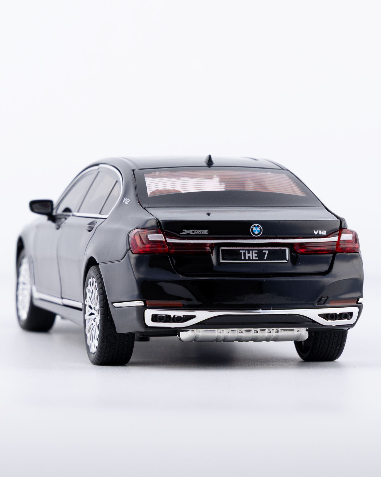 BMW 760Li V12 Sedan Diecast Black Car 1:24 Scale - Ignition Prime