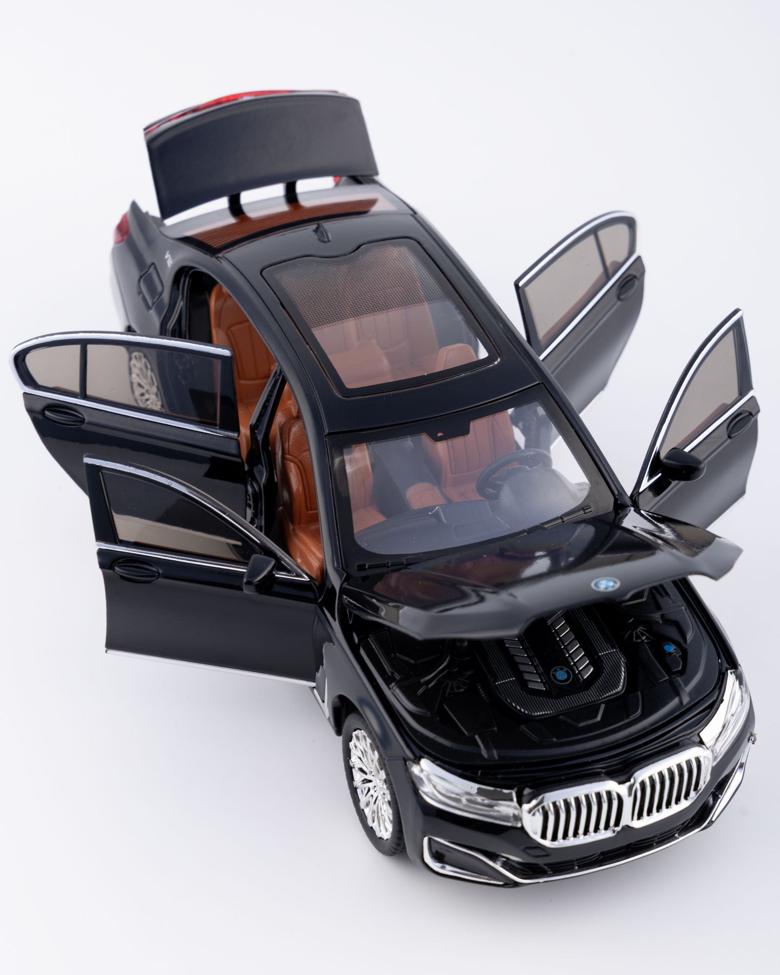 BMW 760Li V12 Sedan Diecast Black Car 1:24 Scale - Ignition Prime