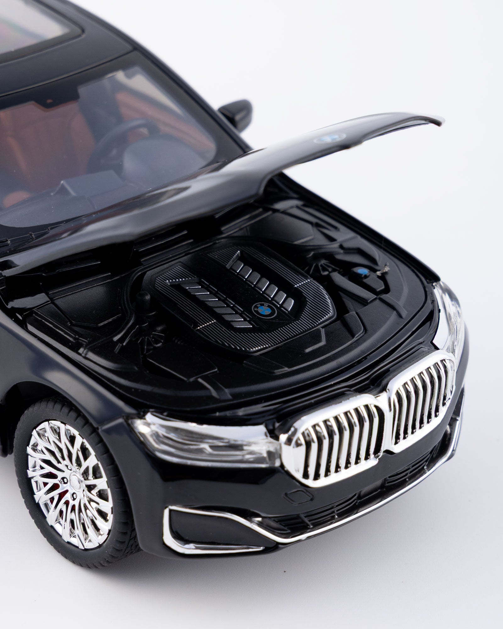 BMW 760Li V12 Sedan Diecast Black Car 1:24 Scale - Ignition Prime