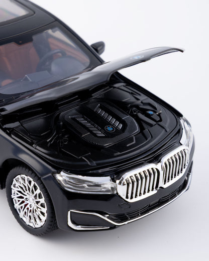 BMW 760Li V12 Sedan Diecast Black Car 1:24 Scale - Ignition Prime