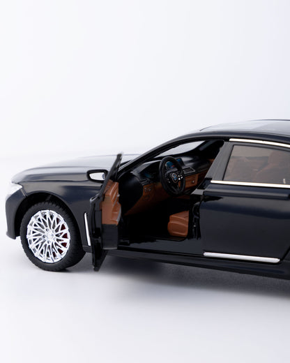 BMW 760Li V12 Sedan Diecast Black Car 1:24 Scale - Ignition Prime