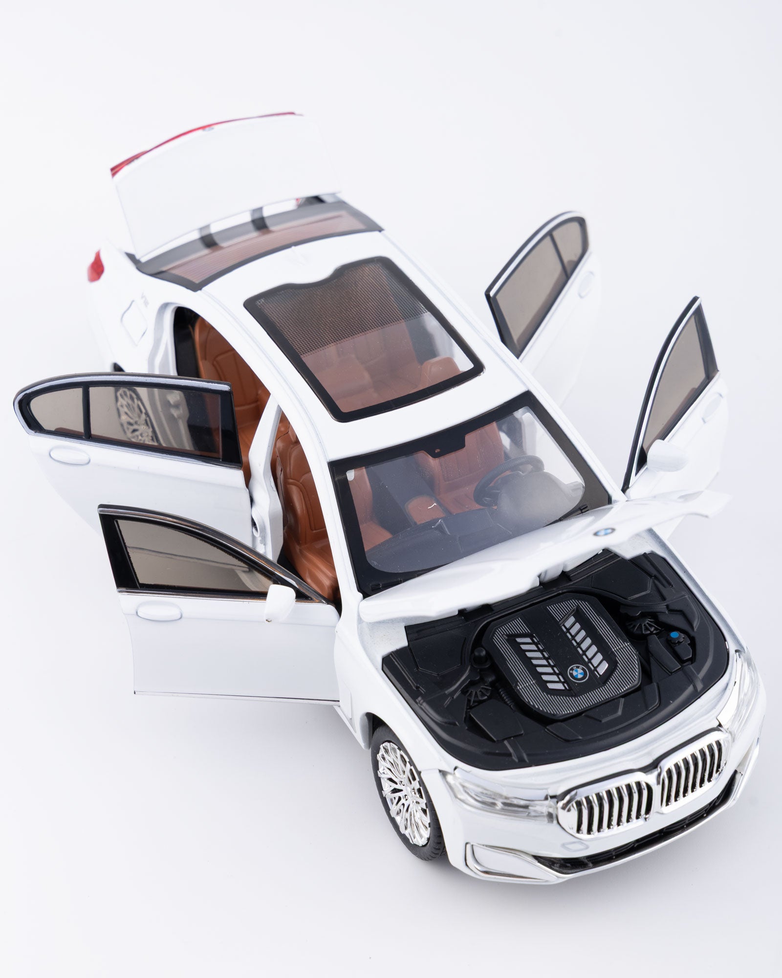 BMW 760Li V12 Sedan Diecast White Car 1:24 Scale - Ignition Prime