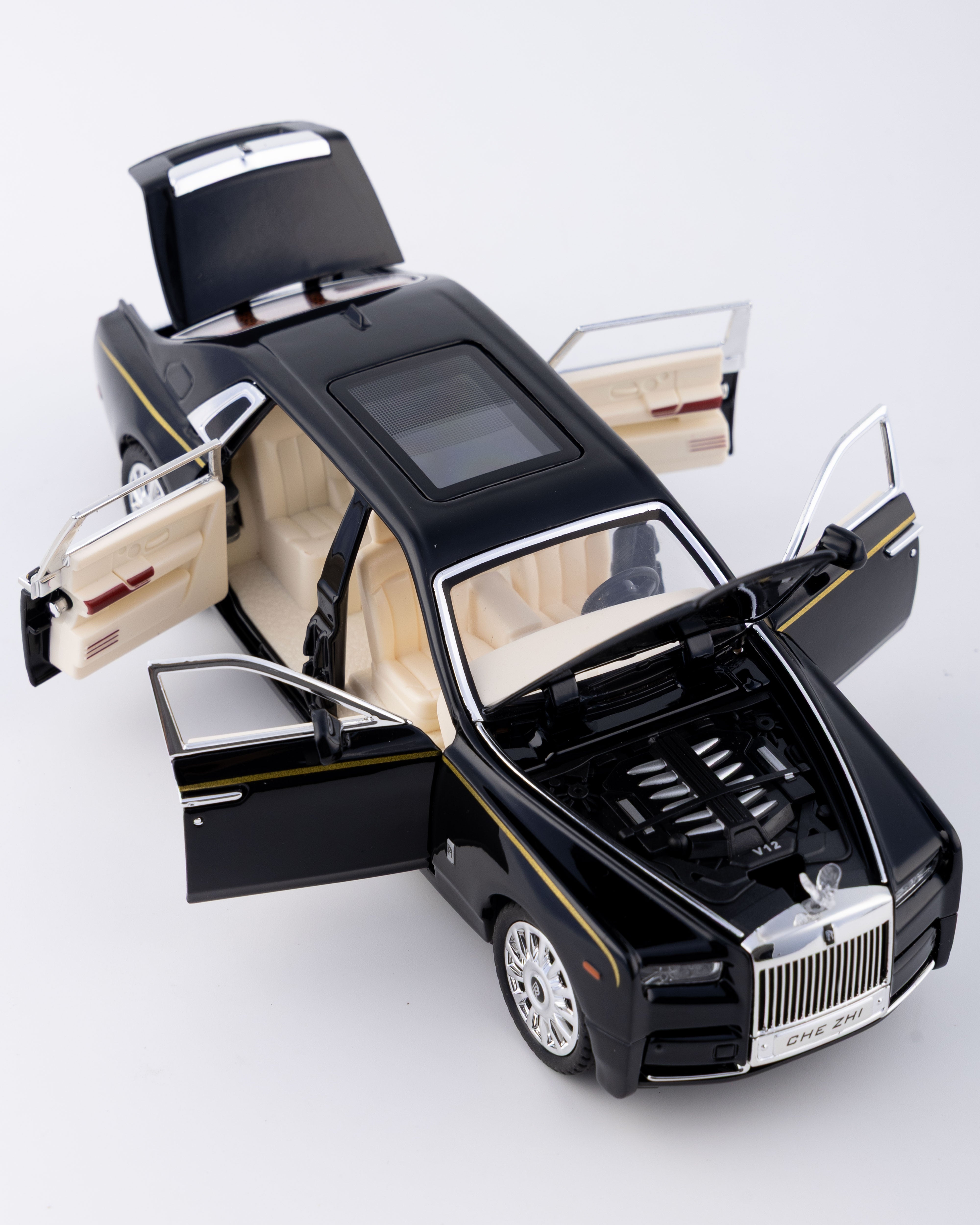 Rolls-Royce Phantom Diecast Silver Car 1:24 Scale - Ignition Prime