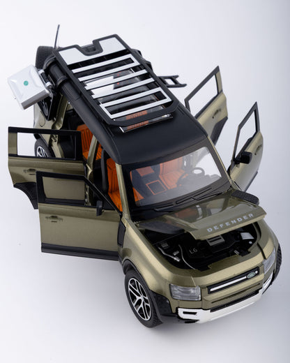 Land Rover Defender Diecast Green Car 1:24 Scale - Ignition Prime