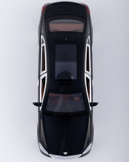 Mercedes-Benz E300eL Diecast Black Car 1:24 Scale - Ignition Prime
