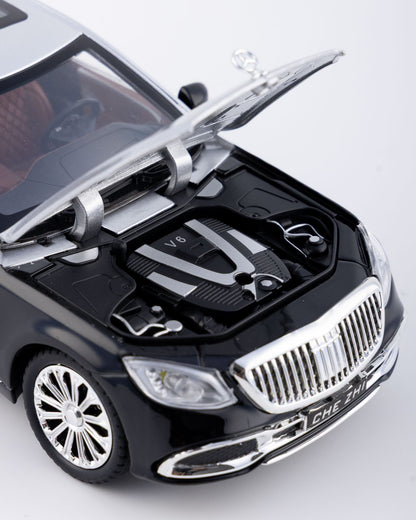 Mercedes-Maybach S600 Diecast Black Car 1:24 Scale - Ignition Prime