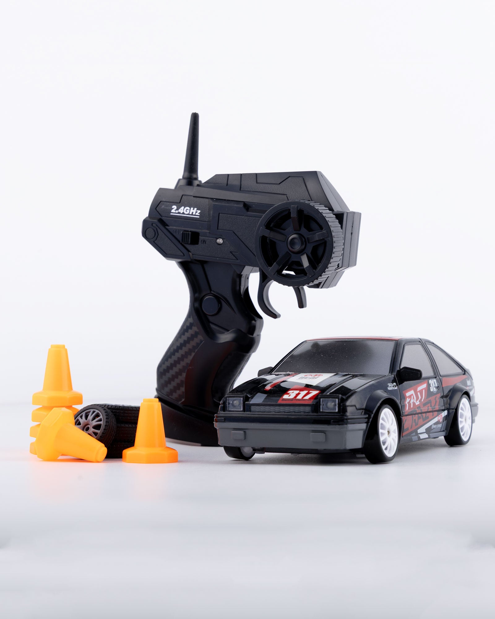 Black Racing Edition with Remote & Accessories Car 1:24 Scale - Ignition Prime