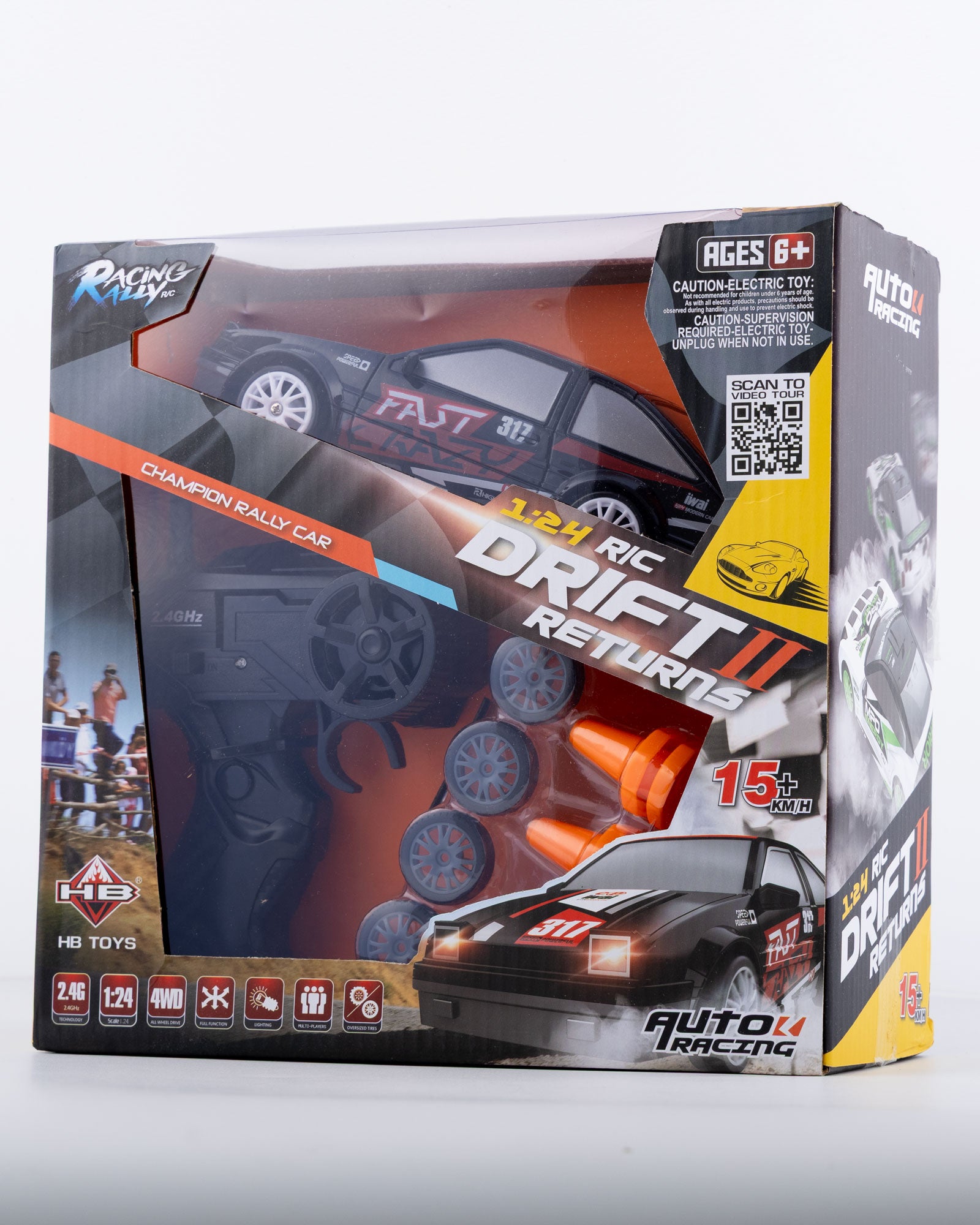 Black Racing Edition with Remote & Accessories Car 1:24 Scale - Ignition Prime