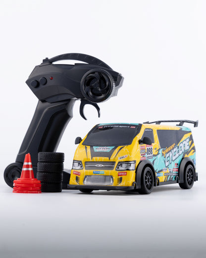 Drift Van Spinner Cyclone with Remote & Accessories Car 1:18 Scale - Ignition Prime