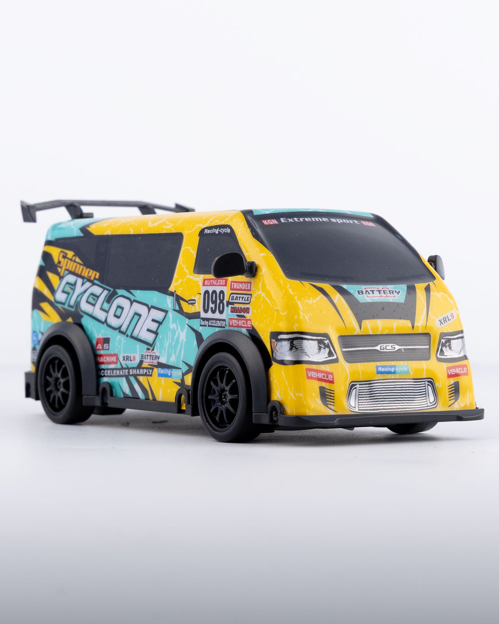 Drift Van Spinner Cyclone with Remote & Accessories Car 1:18 Scale - Ignition Prime