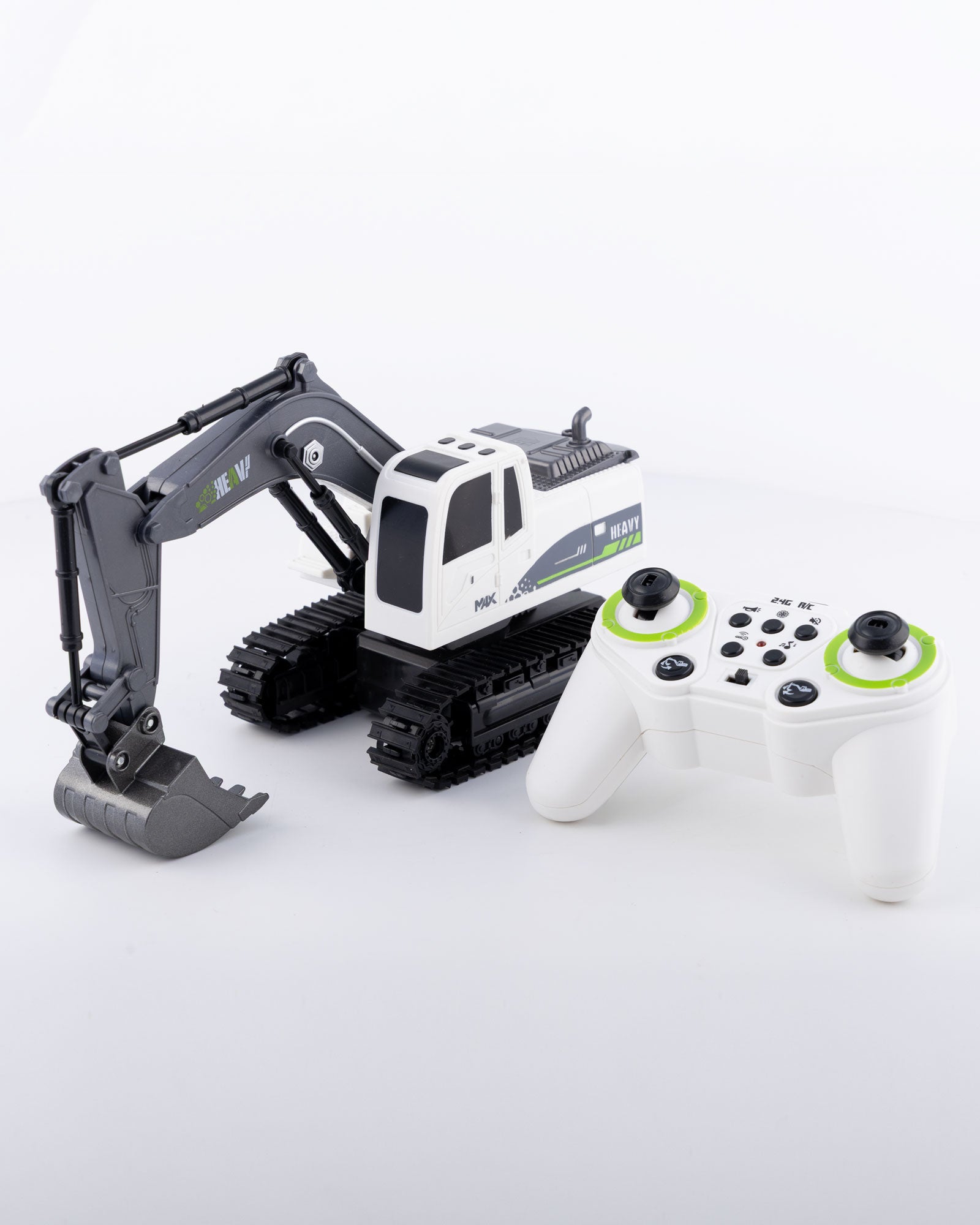 RC Heavy Construction Excavator with Remote & Accessories Car 1:18 Scale - Ignition Prime