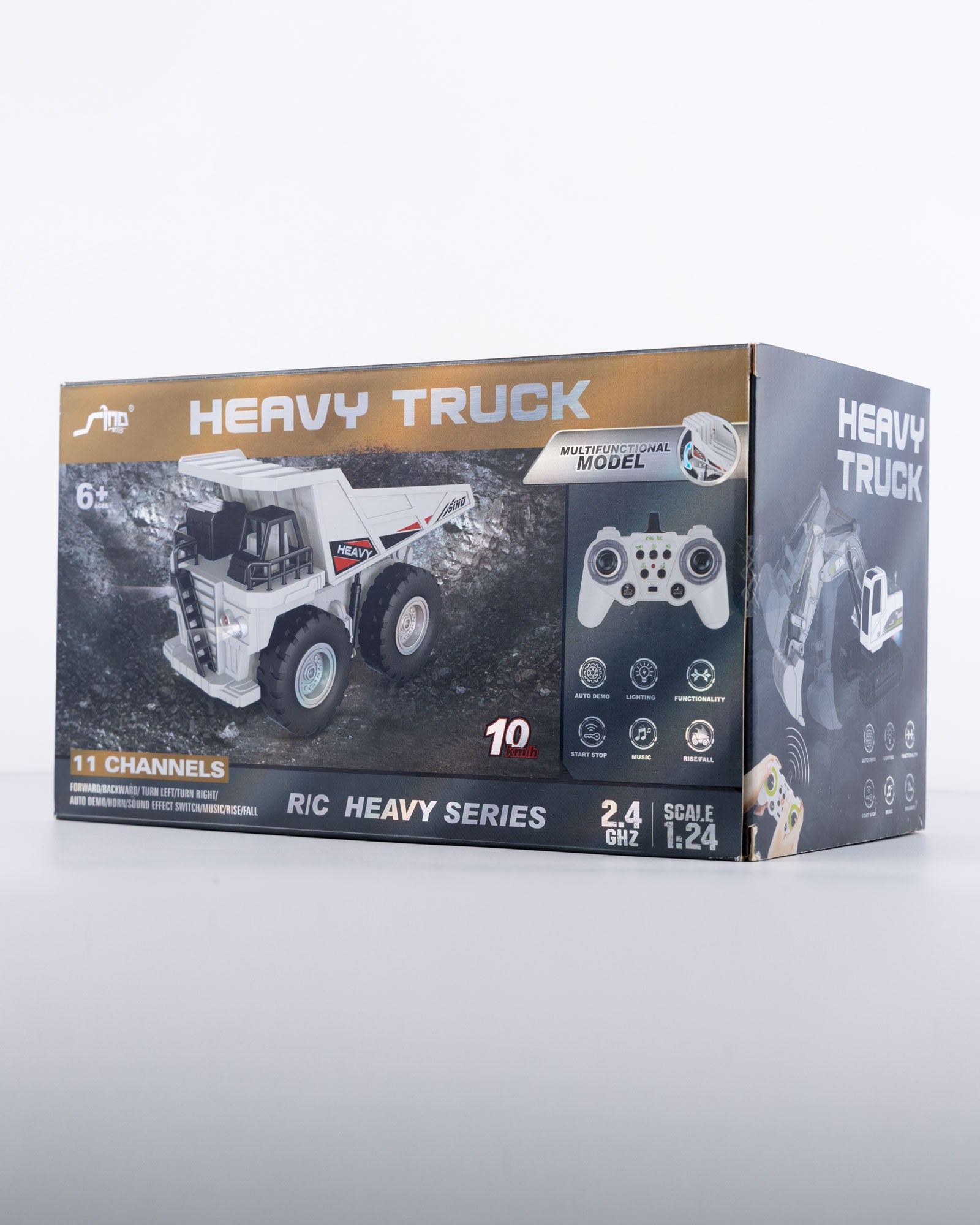 RC Heavy Construction Excavator with Remote & Accessories Car 1:18 Scale - Ignition Prime